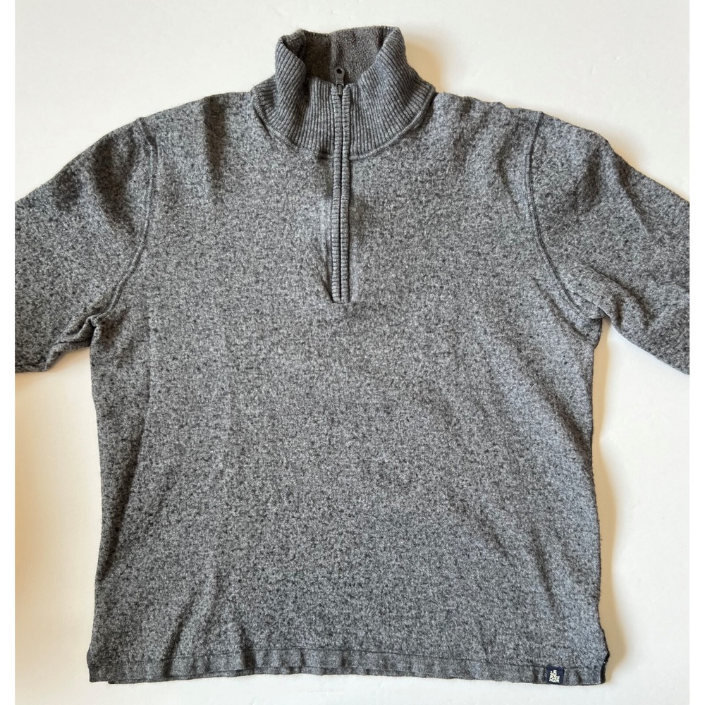 THE NORTH FACE - TNF- Men's Wool Gray 1/4 Zip‎ Pullover Sweater  - Large**